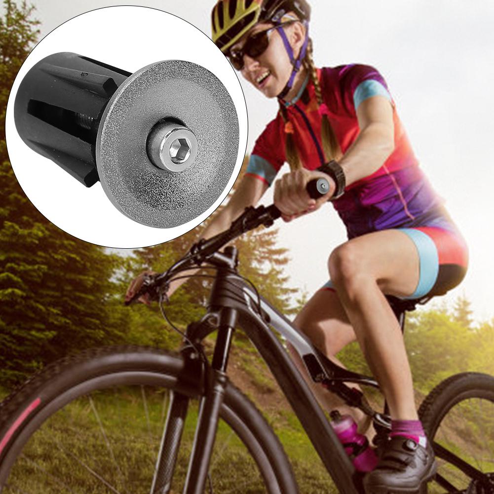1 Pair Aluminum Alloy Bike Grips Bar End   Plug for Mountain Bike Handlebar (  color)