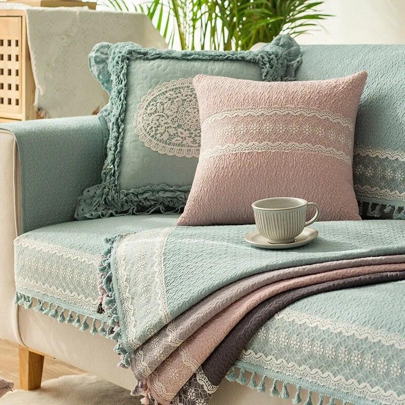 Light Luxury Living Room Sofa Cover Four Seasons American-style Sofa Cushion Stereo EmbroideryUniversal Non-slip Cushion