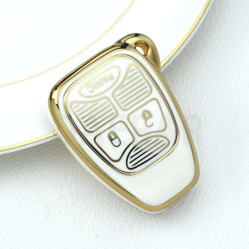 3 Buttons Key Case Cover For Chrysler Voyager Pacifica 300C Pt Cruiser Dodge Caliber Avenger Jeep Grand Cherokee Compass Patriot