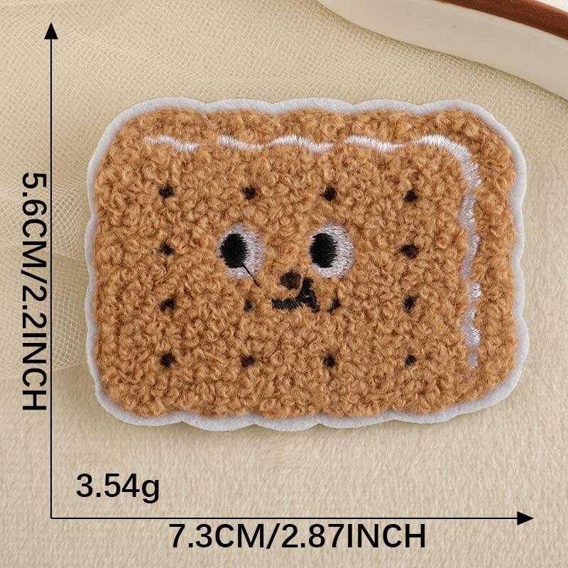 

Self Adhesive Biscuits French Frie Patch For Clothing Iron On Embroidered Fabric Badge Patch Diy Apparel Accessories