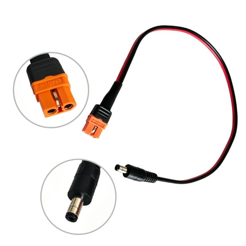 14AWG XT60I Female To DC5521 Male Power Cable for Solar Panel and Mobile Power Stations 30/50/100cm Long