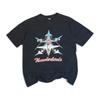 90's Vintage Thunderbirds Black Graphic T-Shirt (M)