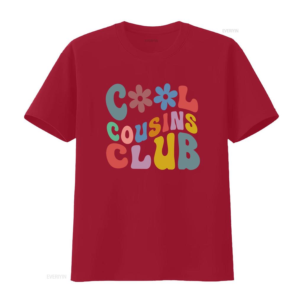 Cool Cousins Club Retro Crew T Shirt for Family Stylish and Fun Design vintage Washed streetwear Slightly Versatile