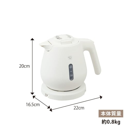 Zojirushi Electric Kettle 0.8L White CK-DA08-WA