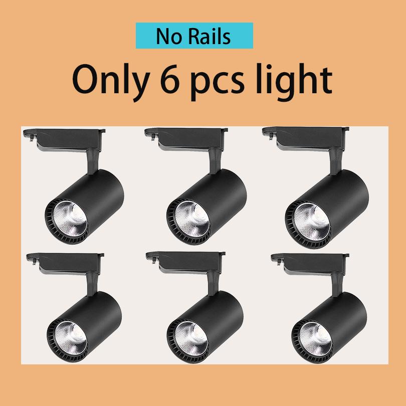 Set Led Track Light Fixture COB Track Lighting Wall Lamp Rail 220V Spot Lights Led track rail Spotlight Clothing Store Shop Home