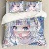 Anime Hololive EN Gawr Gura 3D Printed Bedding Set Duvet Covers Pillowcases Comforter Bedding Set Bedclothes Bed Linen
