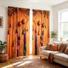 2PCS Indian Colorful Pendant Curtains, Boho Mandala Ethnic Print, Bohemian Window Drapes for Living Room Bedroom Home Decor