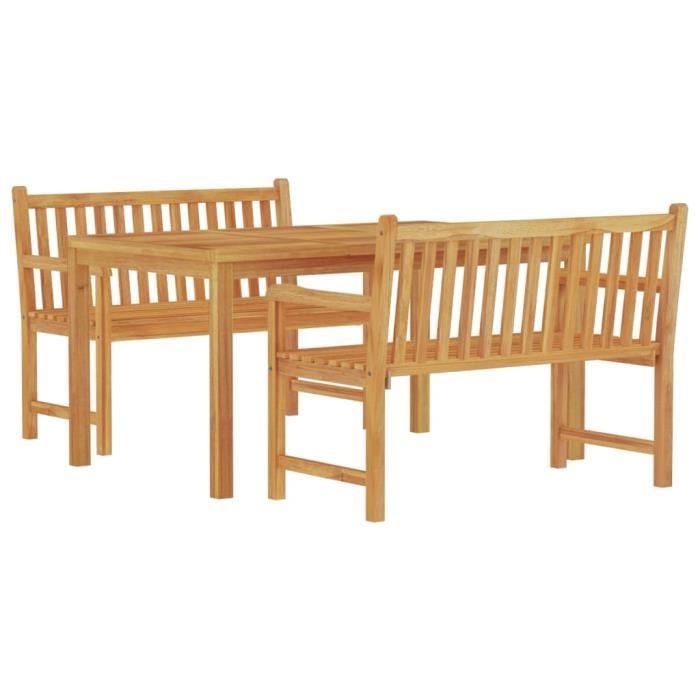 VidaXL 3-piece Garden Dining Set Solid Teak Wood 3157153