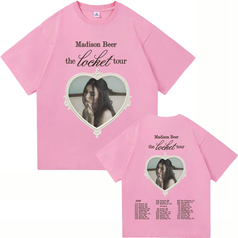 Madison Beer The Locket Tour 2026 Maglietta Moda UomoDonna Abbigliamento Harajuku Top di Alta Qualità T-shirt in Cotone Vintage