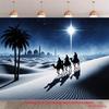 Two-dimensional Flat Product, 1 Piece - Three Wise Men Riding Camels - Multi-functional Background Banner Decoration