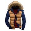 Cappotto da uomo con cappuccio e collo in pelliccia, caldo in cotone - Capispalla casual alla moda