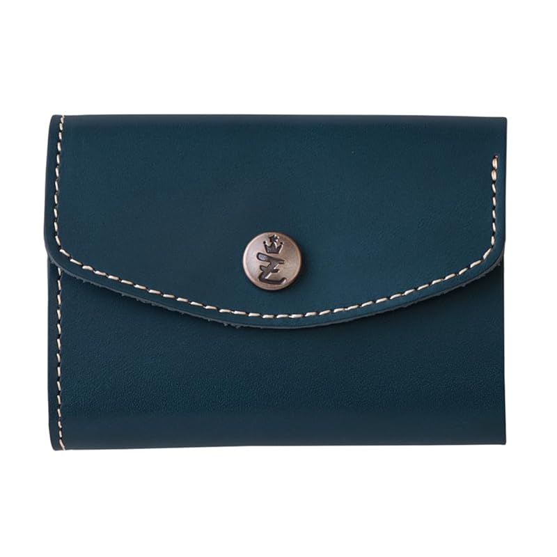 

[Zario Grande] wallet men s tri-fold tochigi leather compact mini wallet made in Japan [ZAG-0043] (Dark navy x navy (limited color))