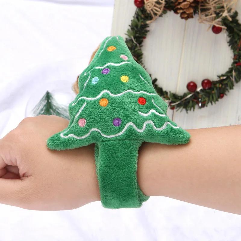 1Pcs Christmas Decoration Santa Claus Deer Christmas Tree Cute Bracelet Plush Toys Xmas New Year Ornaments Children‘s Gifts