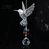 Faux Crystal Suncatcher Hanging Metal Hummingbird Suncatcher, Prisms Window Colorful Light Prism Decor Rainbow Maker Ornament for Garden, Home