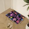 1Pcs Spring Flower Pattern Floor Mat Modern Kitchen Polyester Rug, Non-Slip Colorful Indoor Carpet, For Home Bathroom Bedroom Living Room Decor