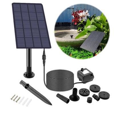 Panel słoneczny 2,5W 5V Pompa wodna Silnik bezszczotkowy Słoneczna pompa do stawu Różne dysze Mini fontanna wodna do ogrodu, basenu, stawu