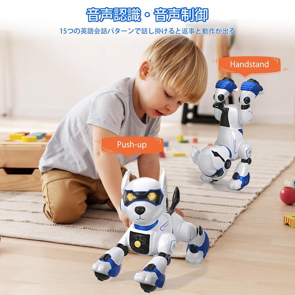 Multifunctional Robot Dog Toy with Voice Easy English Animal Voice Voice Gesture Touch Programmable and USB Electronic Elementary School New Christmas