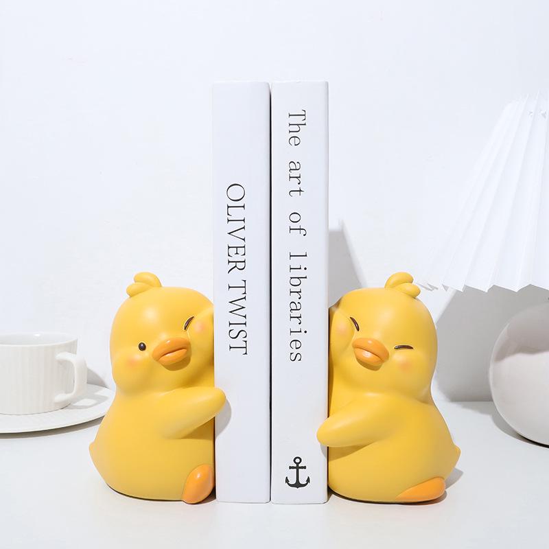Cartoon Yellow Duck Resin Bookend Ornament