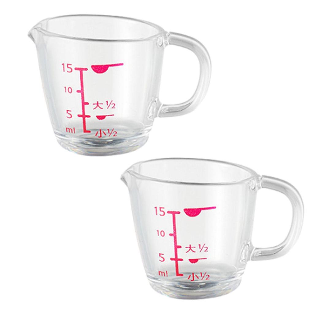 Espresso Measuring Cups Milk Cups 15ml 0.5oz Bar Heat Resistant Cafe Drinks Thicken Measuring Cup Shots Measuring Pitcher