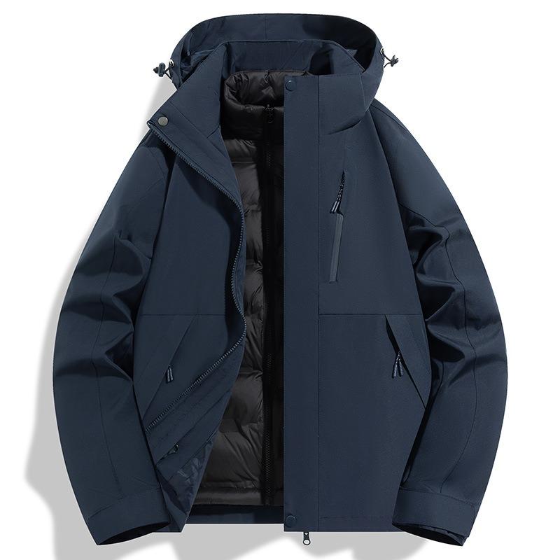 Jacket Women's 2025 New Three-in-one Removable Windproof and Waterproof Mountaineering Suit Autumn and Winter Coat Men
