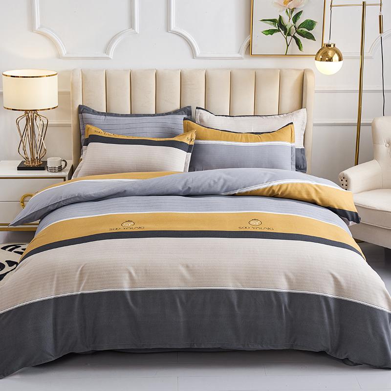 3Pc 100% Polyester Duvet Cover Pillow Case set,No filler,Classic Patterns Printed Skin Friendly Breathable Comfortable Bedding