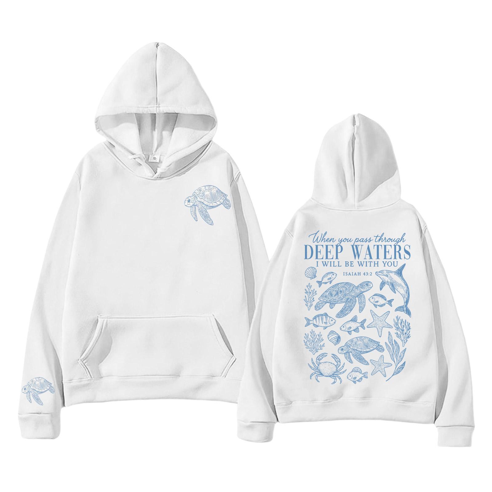 

Унисекс Легкий Худи-Пуловер С Длинным Рукавом, Карманами И Принтом XL белый