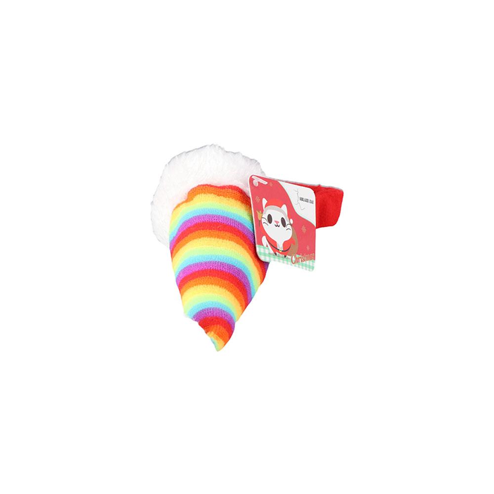 Rainbow Lovely Small Animals Party Supplies Christmas  Decorations Rats Pet Christmas Hat Cat Hat Santa Claus Cap Costume Decor