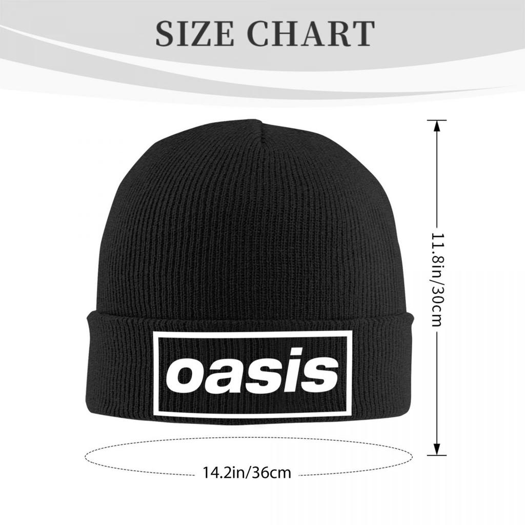 Rock Band Logo British Music Albums Hat Autumn Winter Beanie Ski O-Oasis Cap Unisex Knitted Caps