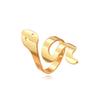 New Personality Hip Hop Snake Ring: Adjustable, Bright Surface, Stainless Steel
