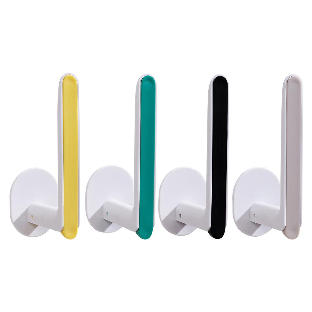 Storage Hanger L Shape Plastic Wall Mounted Towel Hanger L Holder Self-adhesive Waterproof Paper Roll Organizer