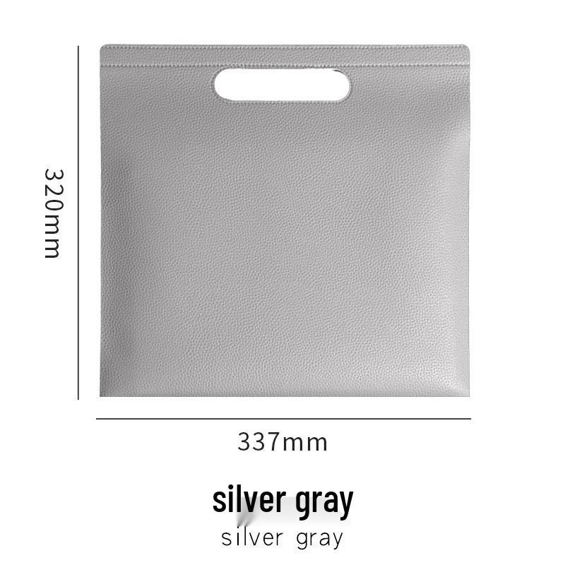 A4/A5 PU Leather Magnetic Document Bag - Large Capacity Storage for Business and Office.