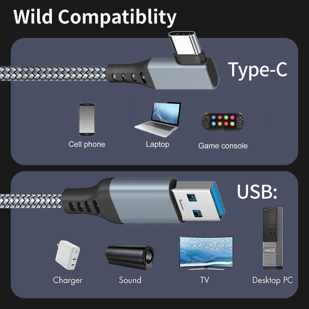 Cabo VR Link 5Gbps Transferência de dados de alta velocidade adequado para jogos de headset de realidade virtual VR