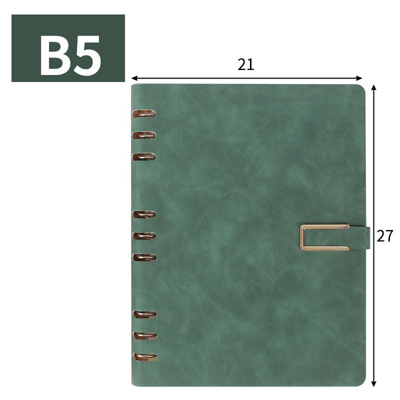 A5 Binder Pu Leather Notebook Business Stationery Gift Set Office Customized Logo Journal Notebooks for Students