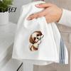 Dog Embroidered Towels Cute Puppy Tea Towel, Corgi Dachshund Kitchen Dish Absorbent Accessories for Owners Quick Dry Hand Towel Lovers Bathroom