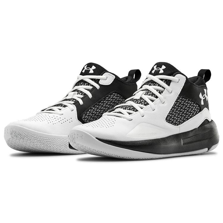 Under Armour Lockdown 5 'White Black' (Unisex) White / Black Vintage Basketball Shoes 3023949 100