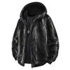 Kapuzen-Reißverschlussjacke aus Langflor-Fleece