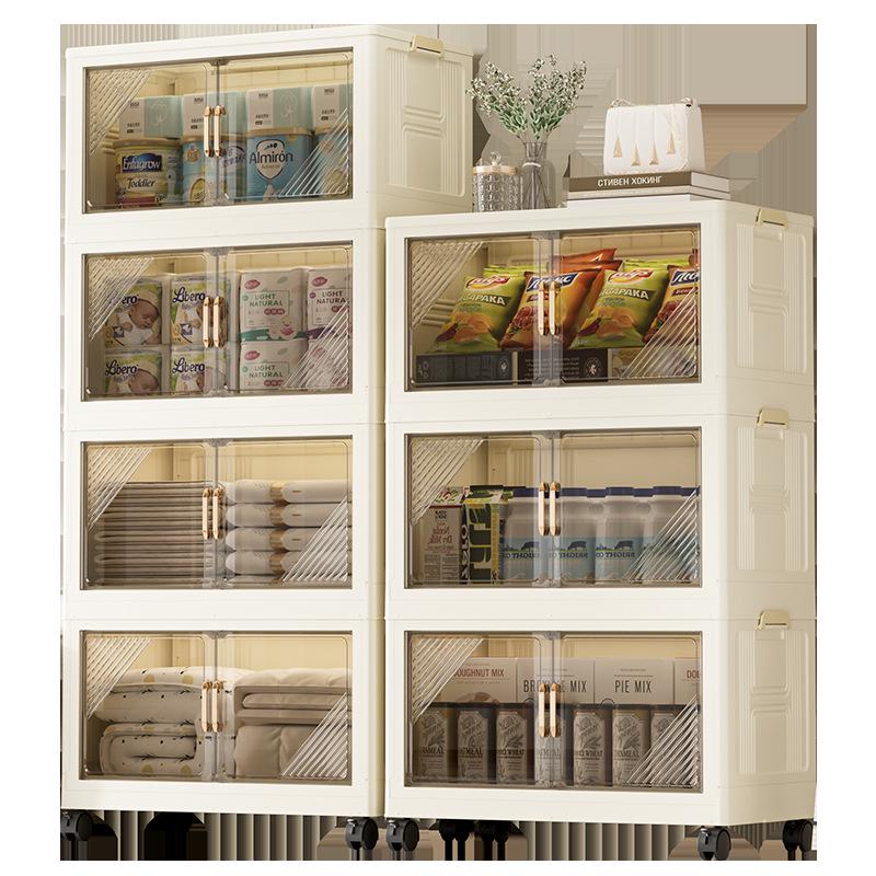 Foldable Multi-Layer Storage Cabinet for Clothes, Snacks, Books, and Toys