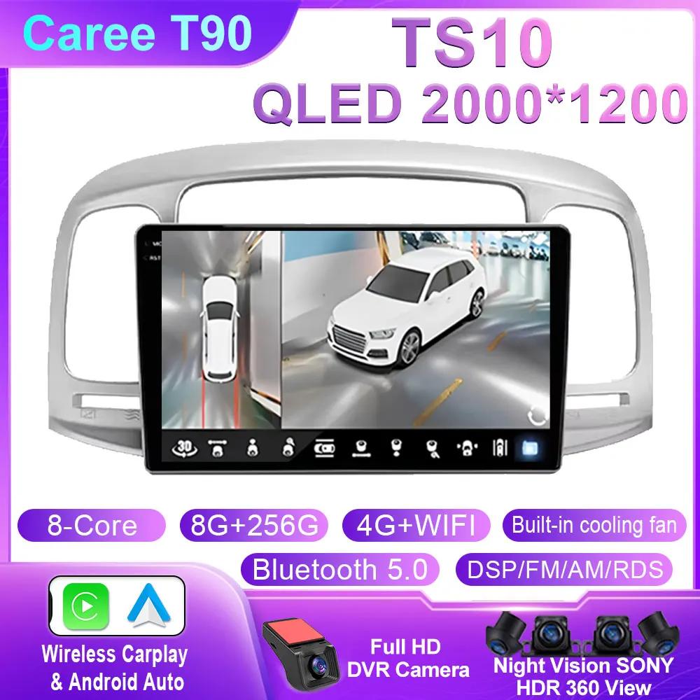 Car Android Carplay Auto For Hyundai Accent 2008 2009 2010 2011 Car Radio Multimedia GPS Navigation Player Stereo Head Unit QLED