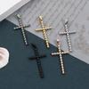304 Stainless Steel Charms Religious Cross Pendants For DIY Making Necklace Bracelets Jewelry Findings 5.5cm x 2.5cm, 1 Piece