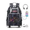 Cartoon Game USB Backpack Large Capacity Hiking Bag College Student Outdoor Travel Casual Daypack