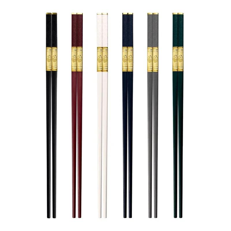 1 Pairs 25cm Japanese Chinese Chopsticks Sushi Sticks Reusable Metal Korean Chopsticks Set Healthy Alloy Tableware Palillos
