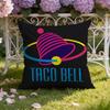 Mexican Flavor T-Taco B-Bell Cushion Cover Home & Car Dual-Scene Pillow Cover: Reversible for Premium Comfort