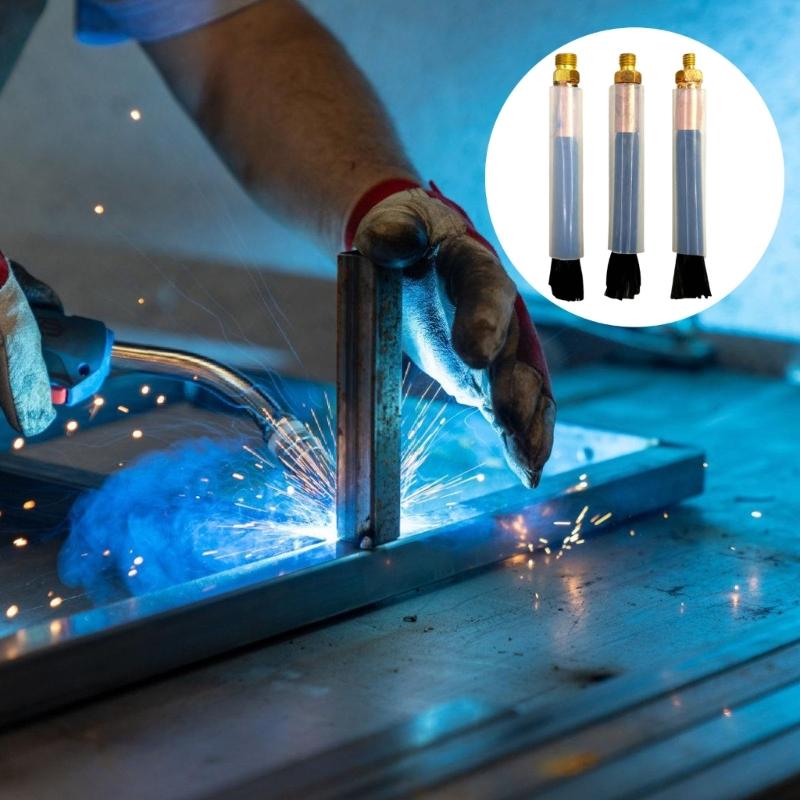 Welding Brushes Set Of 3 Size Heat Resistant Brush 6mm 8mm 10mm for Cleaning Welding Spots & Discoloration On Metal Surfaces