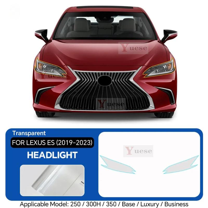 Car Protection Film Headlight Mirror Film TPU Clear Anti Scratch Sticker For Lexus ES 250 300H 350 - Transparent