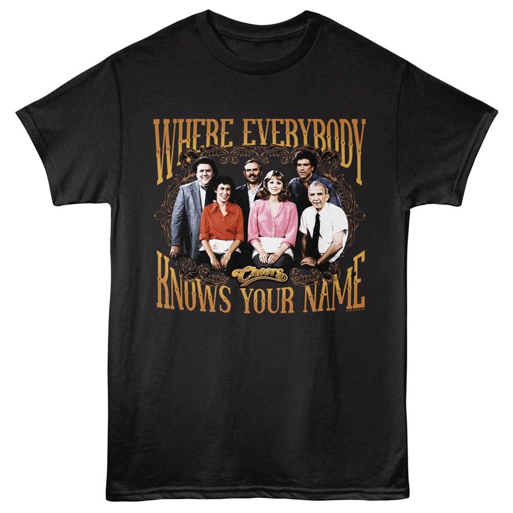 Cheers TV Show Where Everybody Knows Your Name Cast Framed Photo Men T Shirt XXL