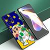 Cartoon C-Crayon Shinchan Schwarze Handyhülle für Xiaomi Mi 9 SE 8 10T 11 12 13 Lite 9T 11T 12S 12T 13T 14 Pro 5G NE 11i 12X