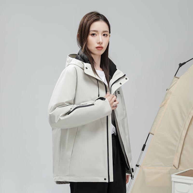 Unisex 3-in-1 Detachable Hooded Short Down Jacket