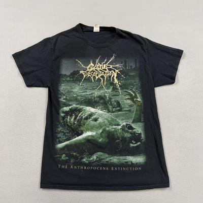 Cattle Decapitation Shirt Mens Medium Black Anthropocene Extinction Graphic Tee Unisex T-Shirt
