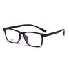 Ultralight TR90 Unisex Square Prescription Eyeglasses - Classic Black Frame