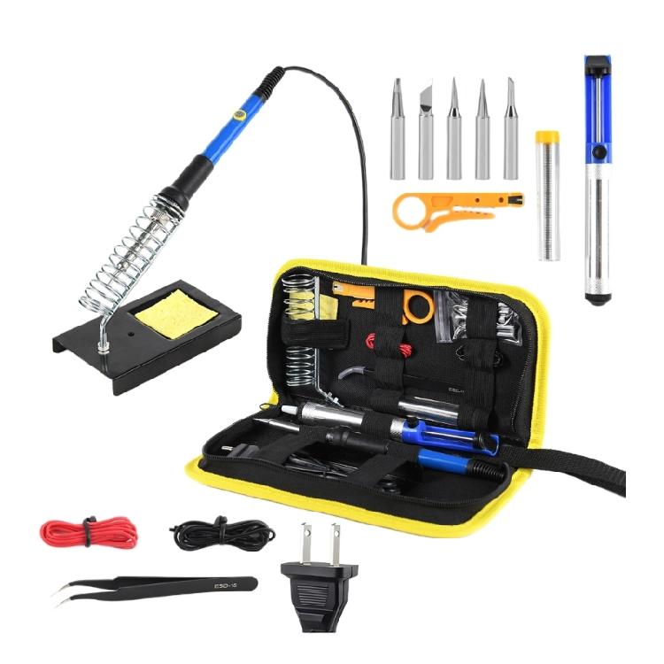 Practical 15pc Welding Tool Set Adjustable Heat Setting 200℃ 450℃ Double Spring Holders Enhanced Safety Design